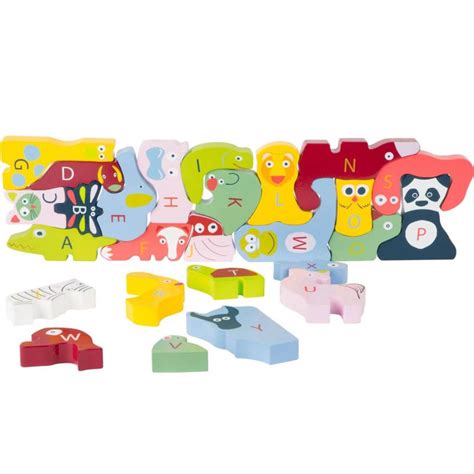 Educational Wooden Animal ABC Puzzle - Small foot | Braziliana