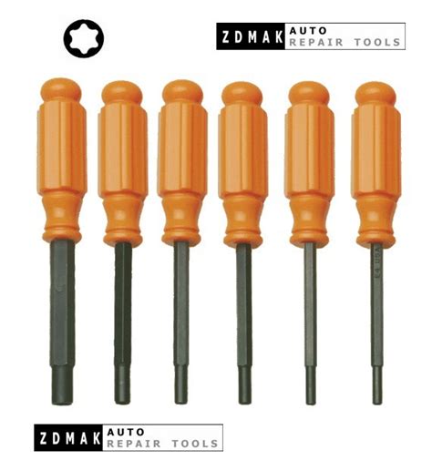 Female torx screwdriver set 6 pieces