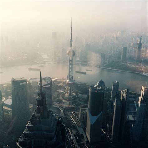 Shanghai Cityscape Overview iPad Wallpapers Free Download