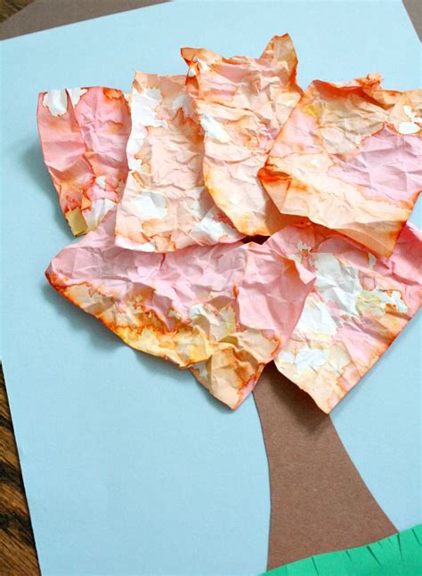 Crumpled Paper Fall Art for Kids - Fantastic Fun & Learning