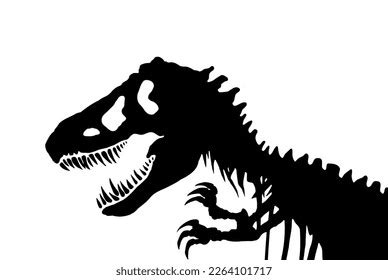 T Rex Dinosaur Silhouette Tyrannosaurus Silhouette Stock Illustration 2264101717 | Shutterstock