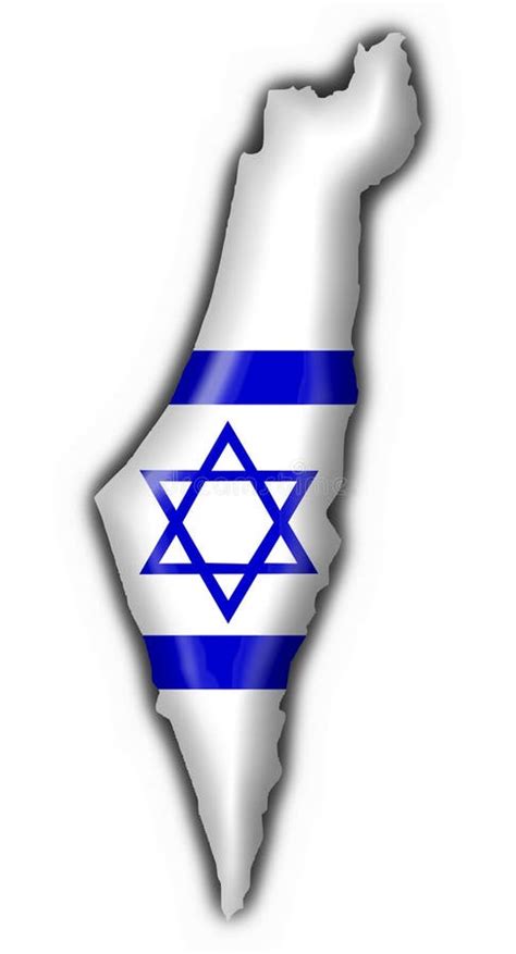 Israel Button Flag Map Shape Royalty Free Stock Image - Image: 6684206