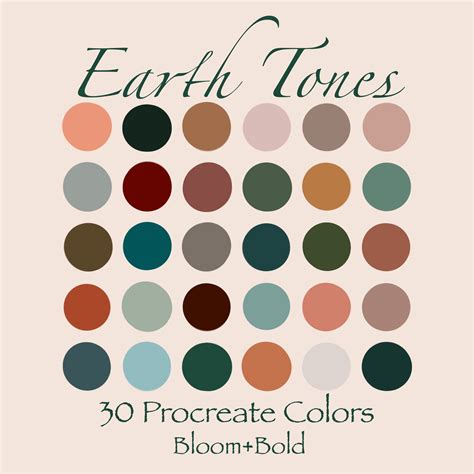 Earth Tones Procreate Color Swatches - Etsy Canada