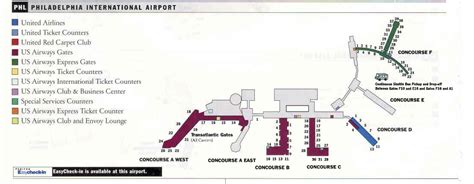 Philadelphia Airport Terminal Map American Airlines