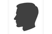 Vector Set of man face silhouette | People Illustrations ~ Creative Market