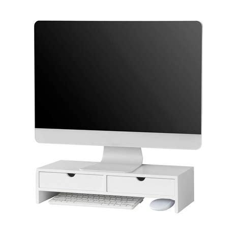Buy SoBuy BBF02-W, Monitor Stand Computer Screen Monitor Stand Monitor Riser Desk Organizer with ...