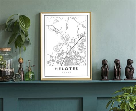 Helotes Texas City Map Helotes Texas City Road Map Poster - Etsy