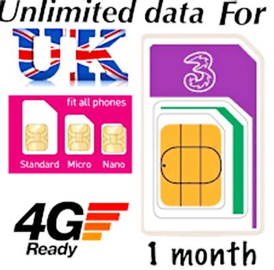 New 3 NETWORK 3G THREE SIMCARD UNLIMITED DATA MOBILE SIM PREPAID PAY AS ...