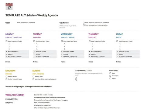 editable one tool to rule them all weekly agenda template notion pdf ...