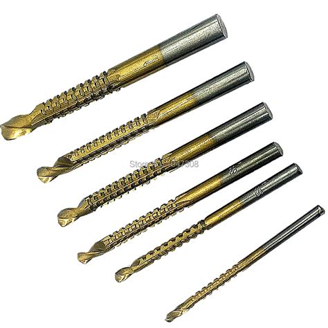 6pcs Titanium Coated Drill Bits Set Reamer Saw Router Wood Metal Plastic Aluminum Hole Cutter ...