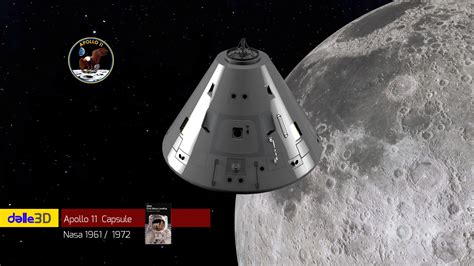 3d visualization Apollo 11 capsule Nasa | 3dlancer.net