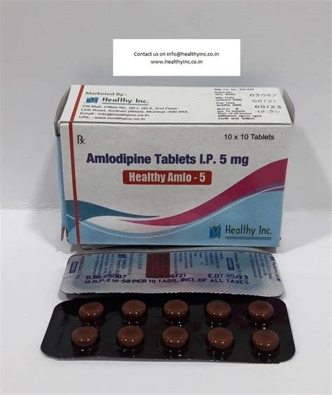 Healthy Amlo-5 Amlodipine Tablets IP 5 mg, Healthy Life Pharma Pvt Ltd ...