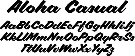 Aloha Casual Font Brush, Aloha, Lettering Fonts, Typography, Casual Script Fonts, Painted Signs ...