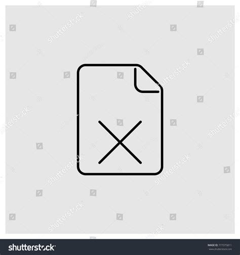 Fail File Vector Line Icon Stock Vector (Royalty Free) 777375811 ...