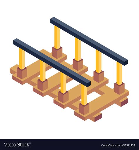 Wooden bridge Royalty Free Vector Image - VectorStock