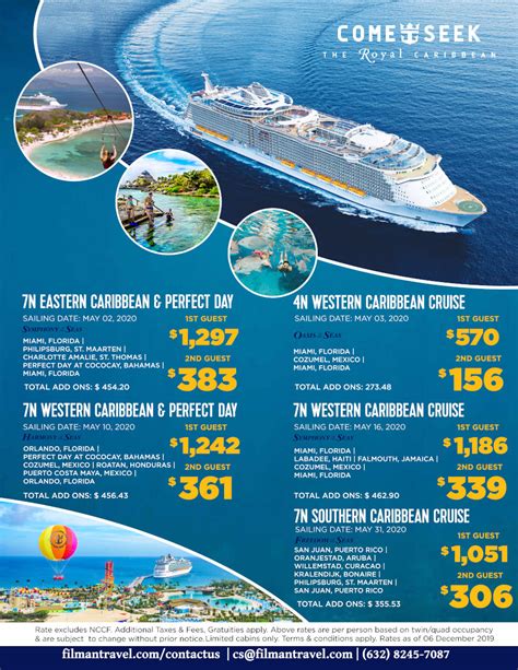 Western, Eastern, Southern Caribbean Cruises with Royal Caribbean 2020 May