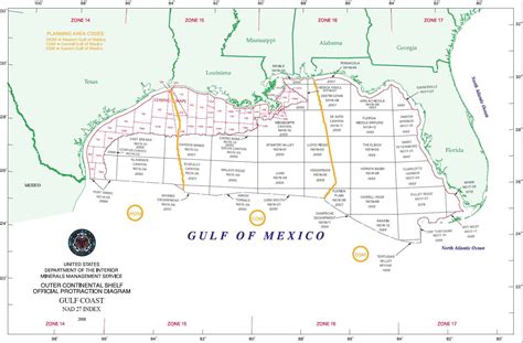 Mexican Gulf Offshore Block Map