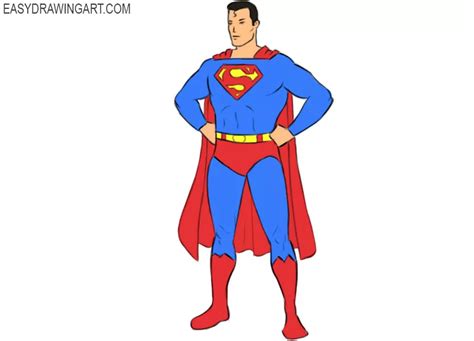 How to Draw Superman - Easy Drawing Art