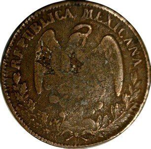 Mexican 1/8 Reales "Eagle. Circulation Coin" 1845-1847 KM# 324 ...