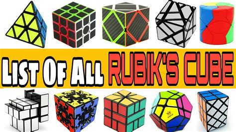 List of all AWESOME Rubik's CUBE with photo & names. - YouTube