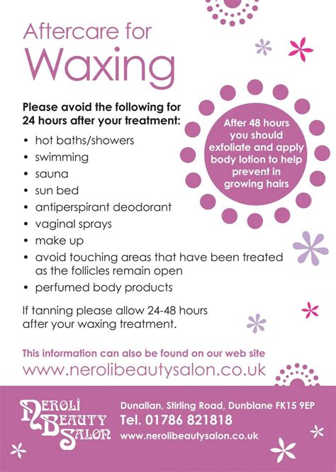 Aftercare for Waxing - Neroli Beauty Salon