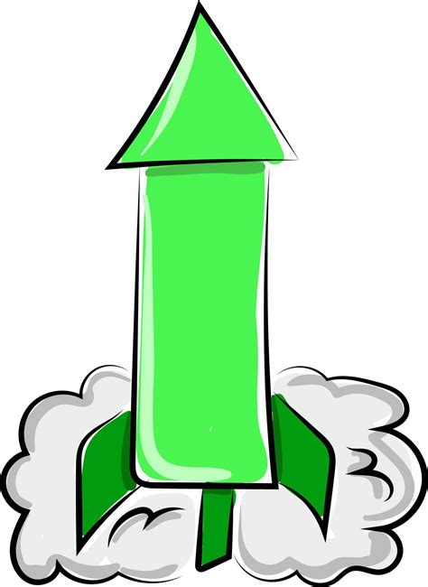 Green rocket, illustration, vector on white background. 13553223 Vector ...