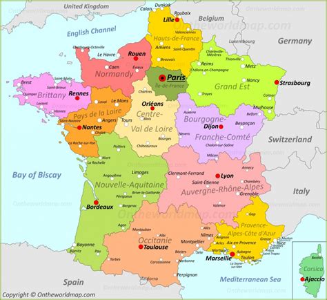 France Cities Map And Travel Guide Pertaining To Printable Map Of France With Cities - Printable ...