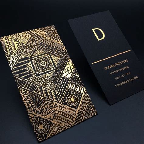 Luxury Gold Foil Black Card Business Card Customized Name Card With Foil Stamping -i… | Business ...