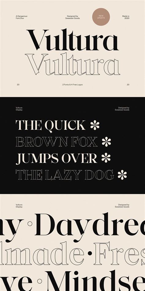 Vultura - Font Duo + Free Logos -40% | Typographic design, Graphic design fonts, Graphic design ...