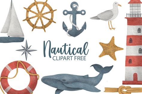 Nautical Clipart Free Graphic by Free Graphic Bundles · Creative Fabrica