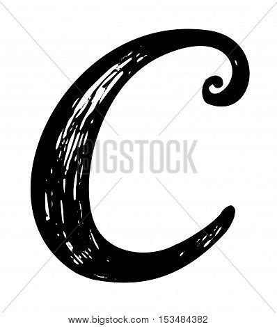 Letter C. Calligraphy Vector & Photo (Free Trial) | Bigstock