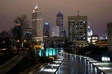 Downtown Indianapolis, Indiana Skyline at night