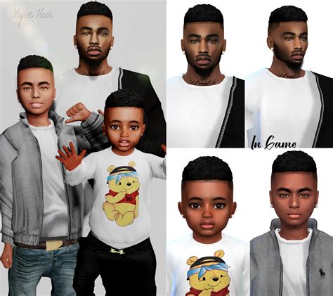 xxblacksims: .Myles Hair for male sims all ages-...