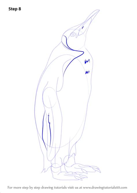 Learn How to Draw a King Penguin (Antarctic Animals) Step by Step : Drawing Tutorials