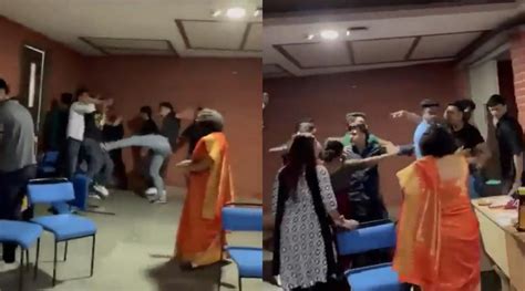 Amity University Noida Students fight in front of female teachers viral ...