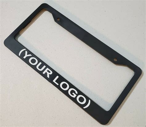 Custom license plate frame your logo made in the usa | Etsy