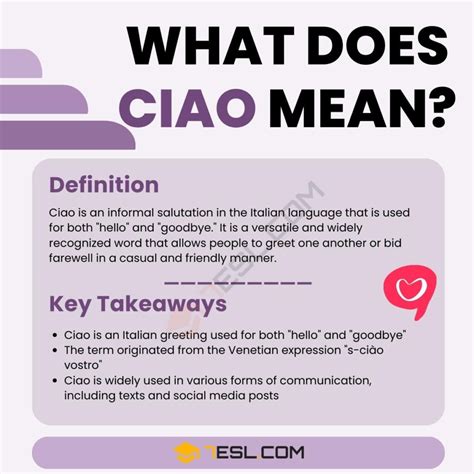 Ciao Meaning: What Does "Ciao" Mean? • 7ESL