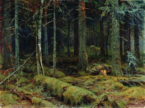 Dark forest 1890 - Shishkin - oil painting reproduction - China Oil Painting Gallery