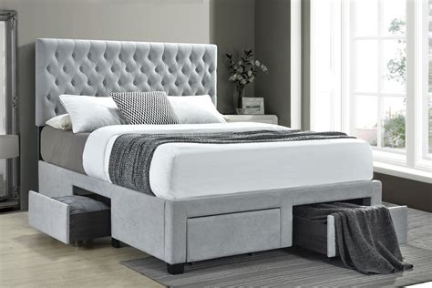 Soledad Upholstered Eastern King Storage Bed Light Grey - Co