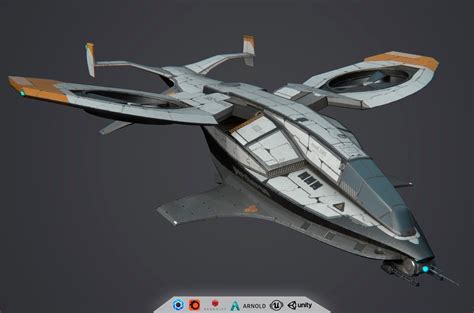 Sci fi Dropship 3D Model $69 - .fbx .obj .max .unknown - Free3D