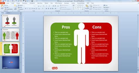 Free Pros & Cons PowerPoint Template - Free PowerPoint Templates ...