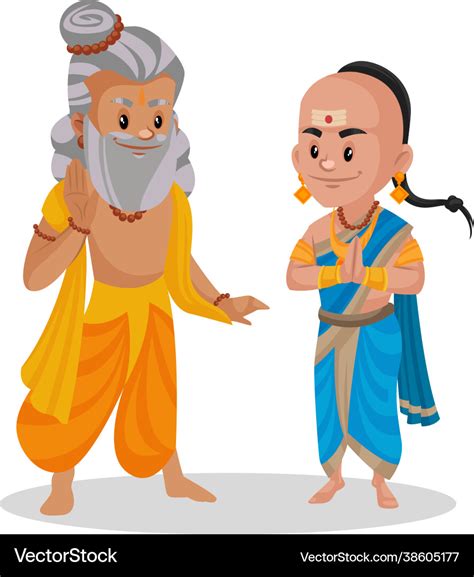 Tenali ramakrishna cartoon character Royalty Free Vector