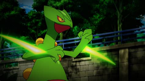 Sceptile using Leaf Blade by Pokemonsketchartist on DeviantArt