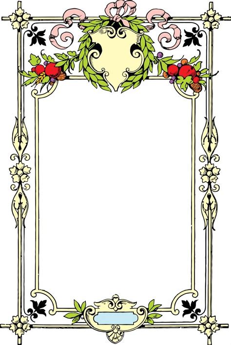 Gorgeous Clip Art Border Frame | Molduras antigas, Moldura desenho, Iluminuras medievais