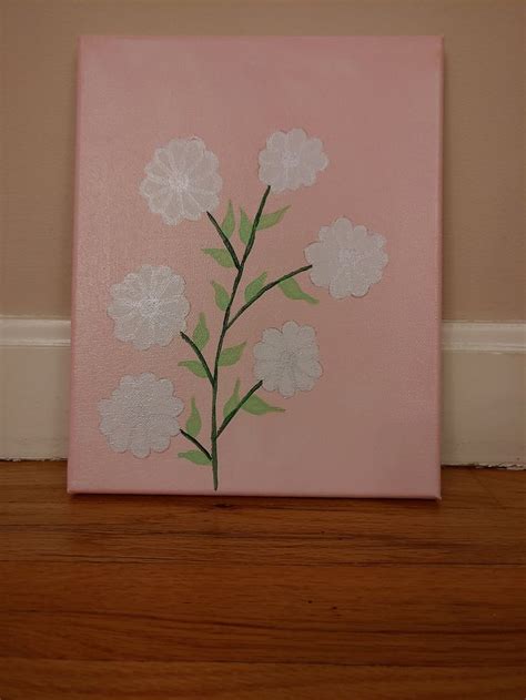 White Daisies Painting - Etsy | Flower painting canvas, Simple canvas ...