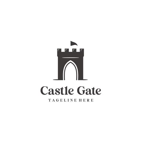 Castle gate logo design vector icon illustration 20615646 Vector Art at Vecteezy