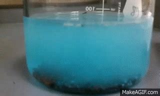 Reaction between copper sulfate and zinc on Make a GIF