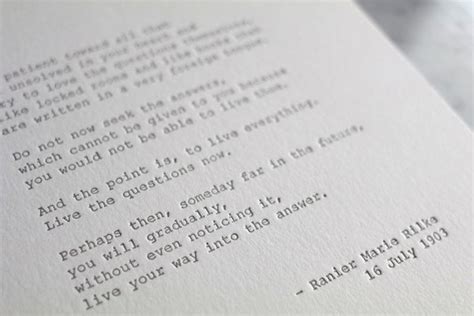 8x10" Letterpress Art Print - Poem by Rilke | Maycomb Mercantile