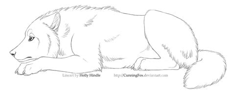 Wolf Laying Down Coloring Pages