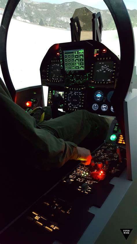 F-18, F/A-18 simulator fighter jet cockpit - all physical Hornet sim